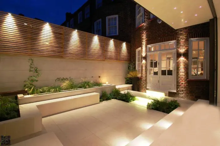 محوطه‌ سازی باغ ویلا و نور